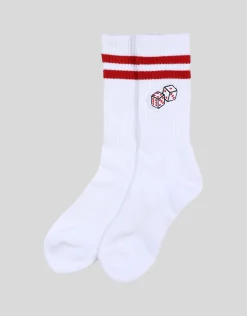 Dice Crew Sock in White