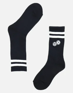 Dice Crew Sock in White