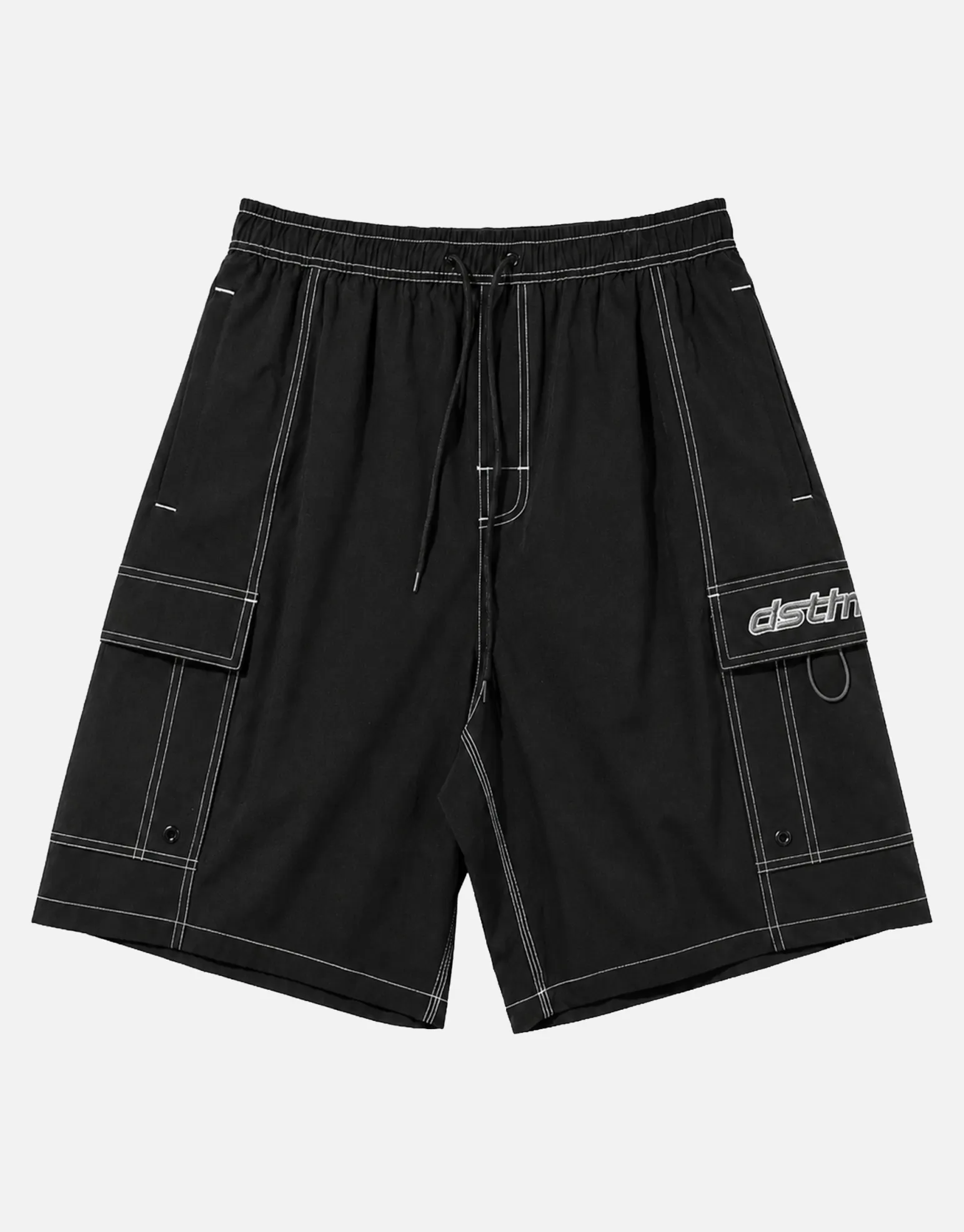 Distortion Cargo Swim Shorts in Obsidian Blue