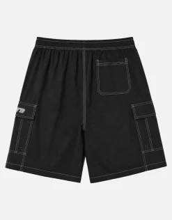 Distortion Cargo Swim Shorts in Obsidian Blue