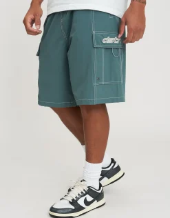 Distortion Cargo Swim Shorts in Obsidian Blue