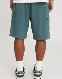 Distortion Cargo Swim Shorts in Obsidian Blue