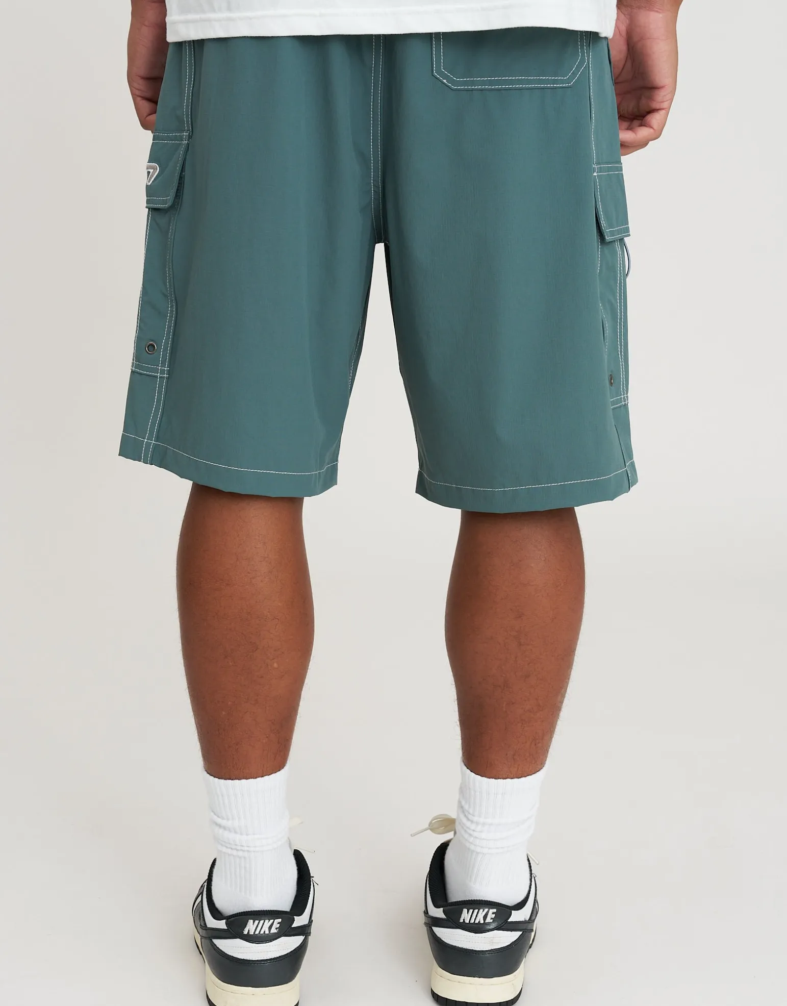 Distortion Cargo Swim Shorts in Obsidian Blue