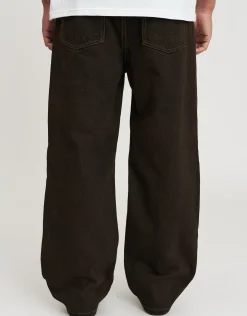 Distortion Debossed Baggy Jean in Cloud White