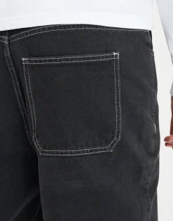 Distortion Debossed Baggy Jean in Brown Fade