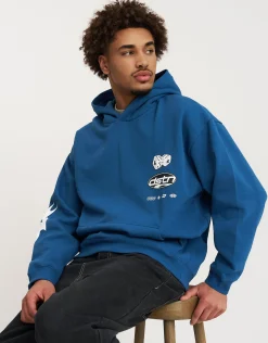 Distortion High Stakes Hoodie in Oil Blue