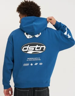 Distortion High Stakes Hoodie in Oil Blue