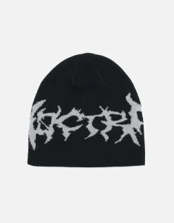 Division Skull Beanie in Off White