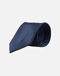 Dot Textured Slim Tie in Black