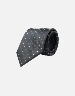 Dot Textured Slim Tie in Pink