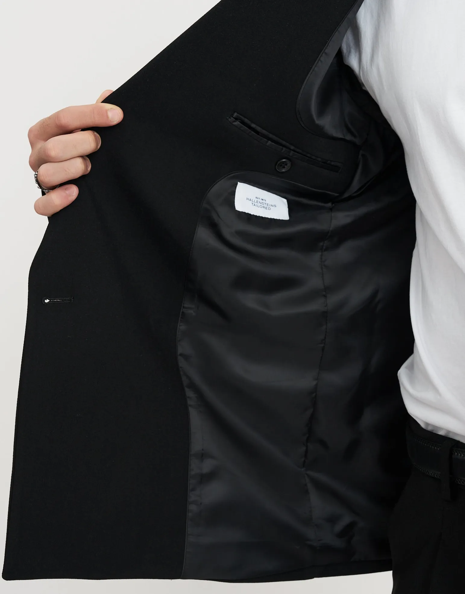 Double Breasted Relaxed Suit Jacket in Black