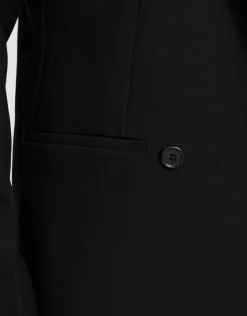 Double Breasted Relaxed Suit Jacket in Black