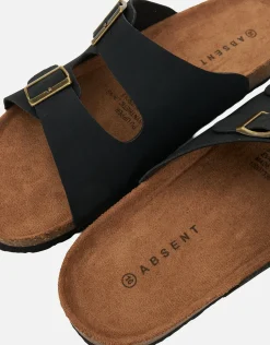 Double Strap Sandals in Black