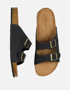 Double Strap Sandals in Black