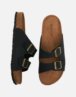 Double Strap Sandals in Brown