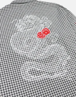 Dragon Check Long Sleeve Shirt in Black Check