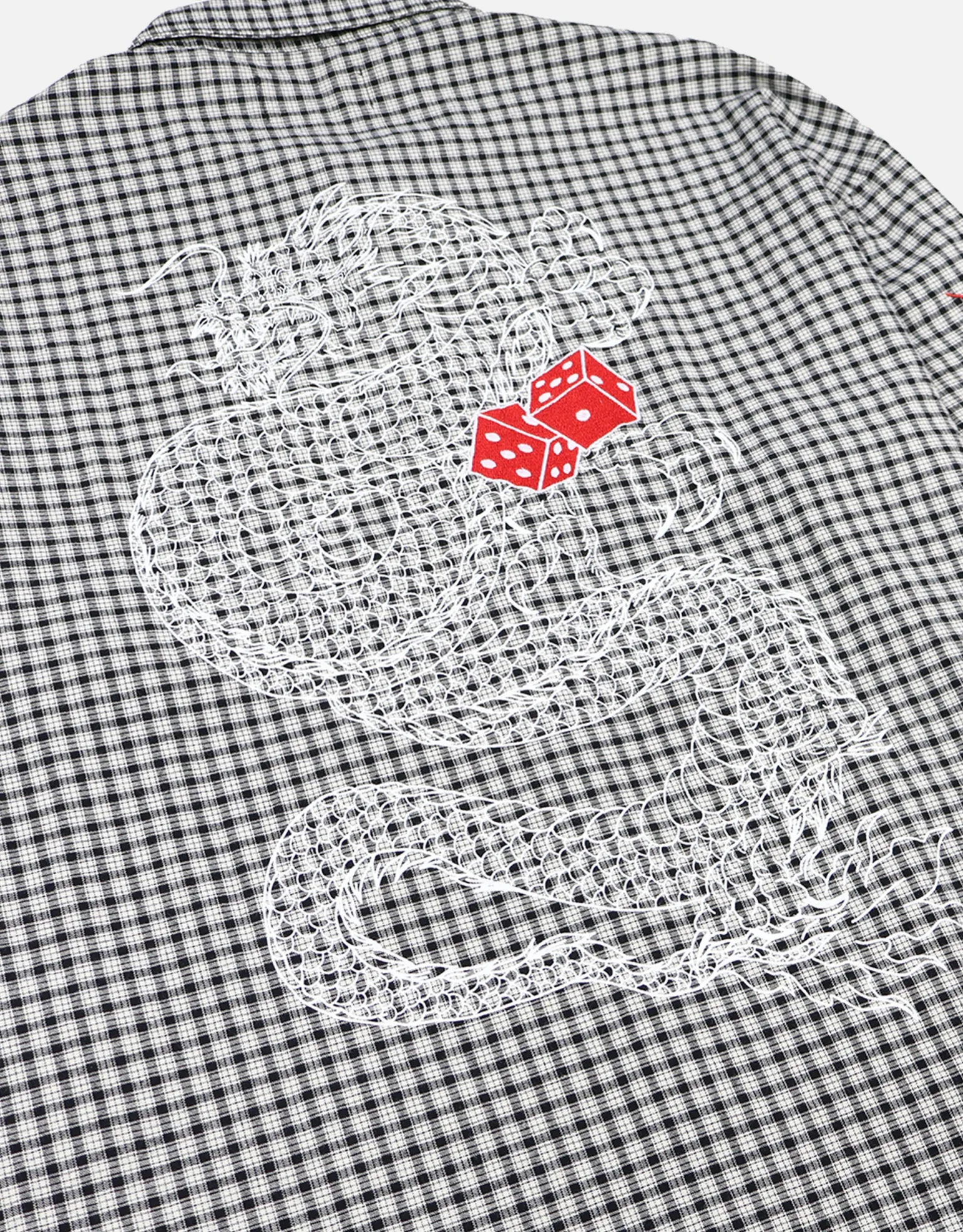 Dragon Check Long Sleeve Shirt in Black Check