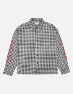 Dragon Check Long Sleeve Shirt in Black Check