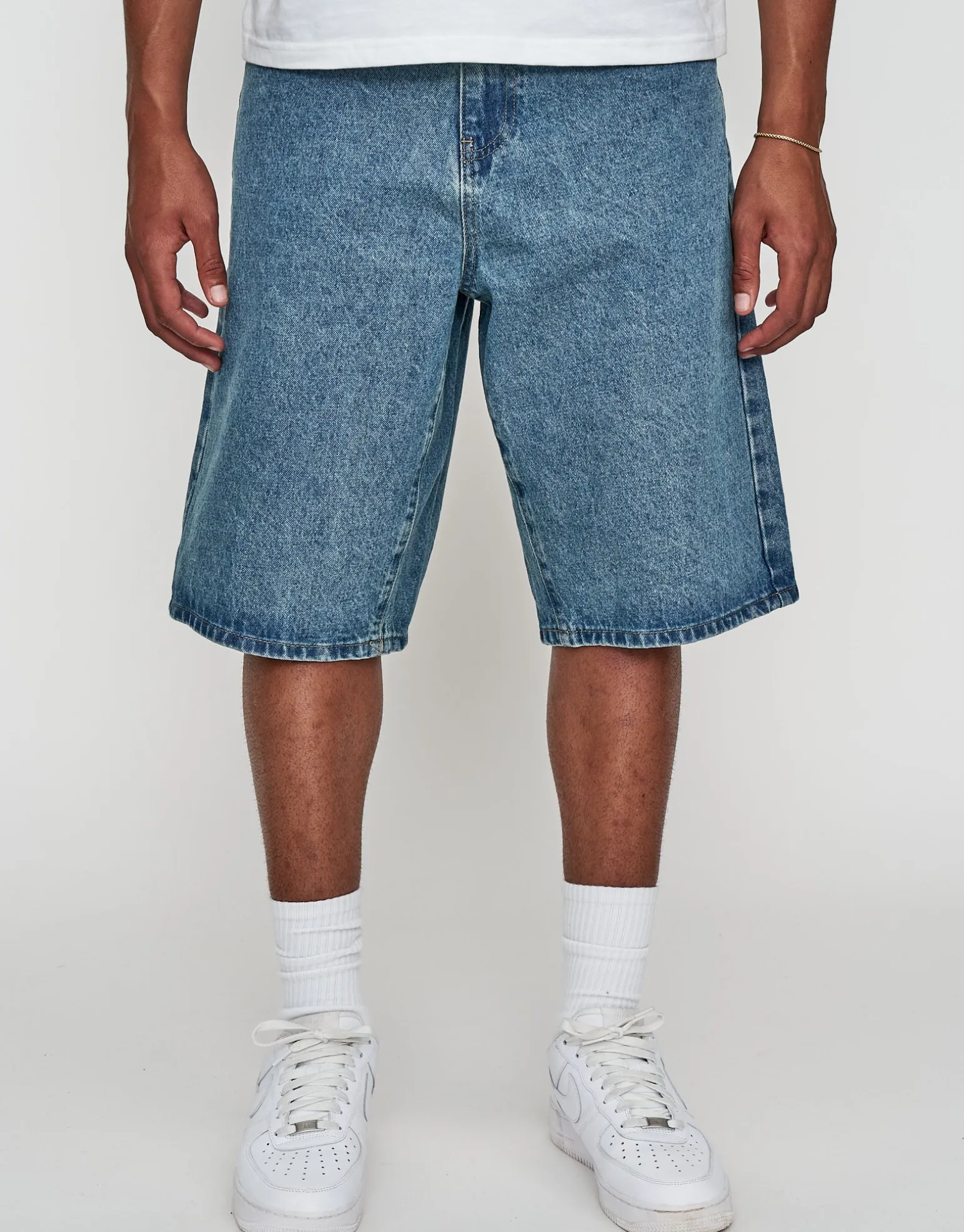 Dragons Embroidered Baggy Fit Jorts in Washed Black