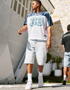 Dragons Embroidered Baggy Fit Jorts in Washed Black