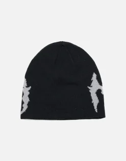 Dragon Skull Beanie in Charcoal