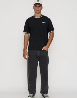 Drift Contrast Relaxed Fit T Shirt in Black