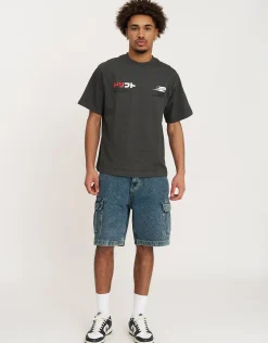 Drifter Racing Tee in Pewter Grey