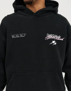 Drift Mode Hoodie in Washed Black