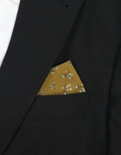Dusk Floral Pocket Square in Sepia