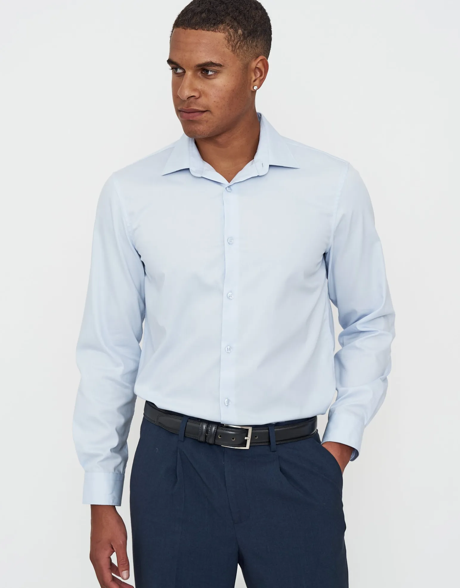 Easy Care Dress Shirt in Light Blue