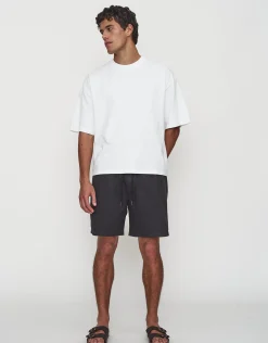 Easy Elastic Waist Shorts in Black