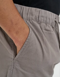 Easy Elastic Waist Shorts in Taupe