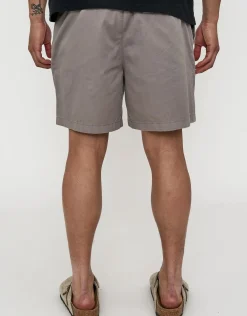 Easy Elastic Waist Shorts in Taupe
