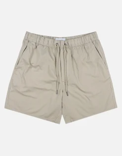 Easy Elastic Waist Shorts in Taupe