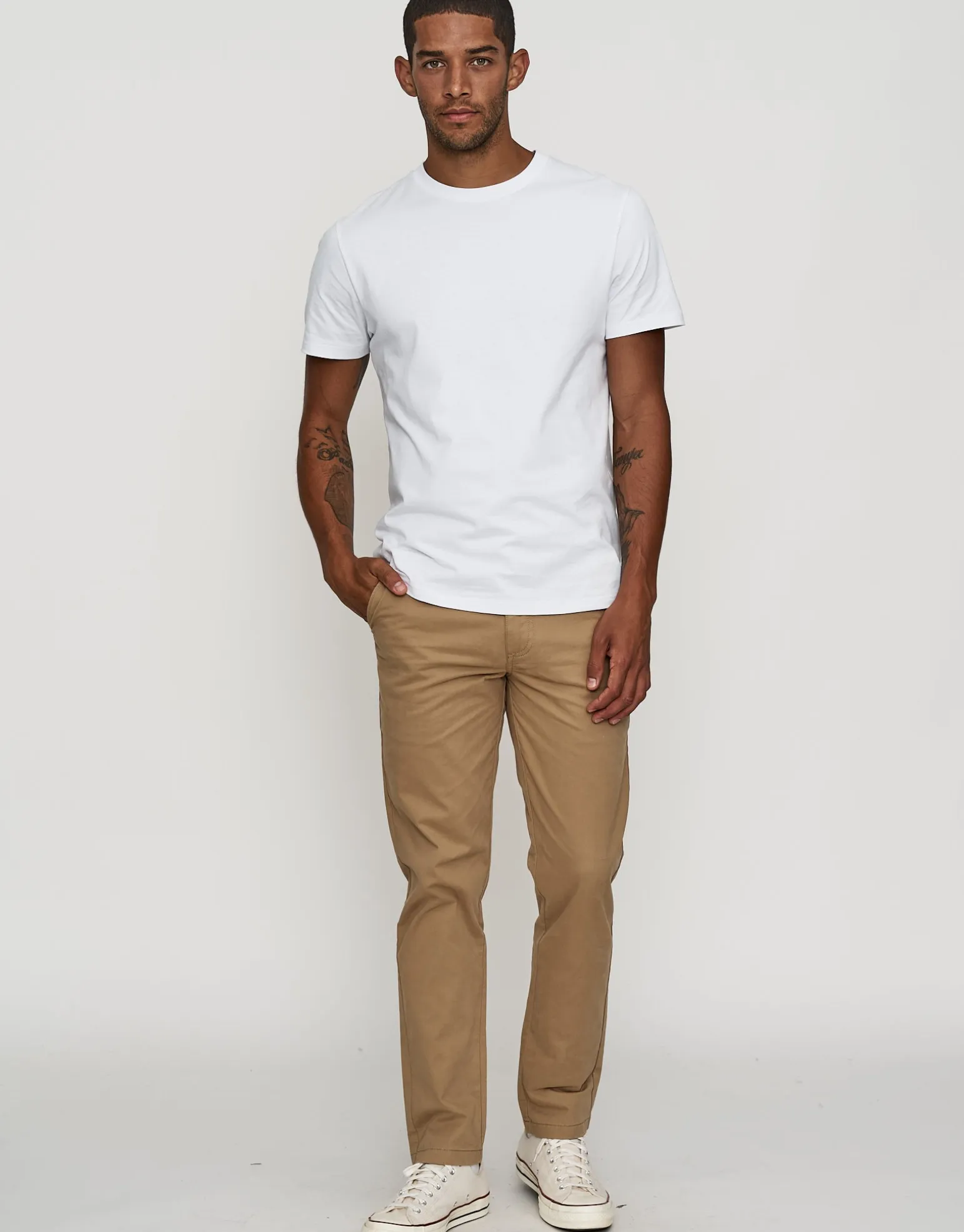 Echo Tapered Fit Chinos in Chocolate