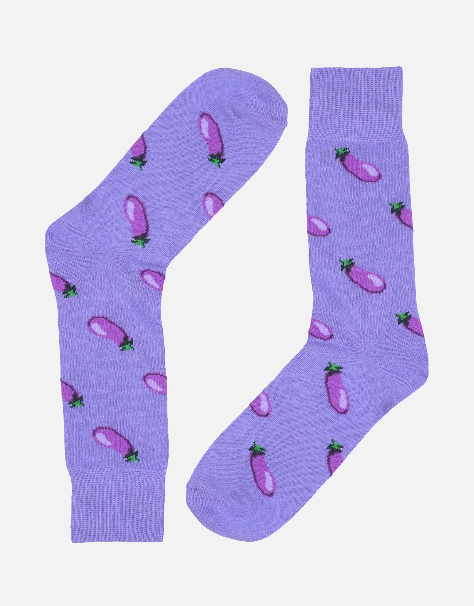 Egg Plant Pattern Dress Socks in Purple