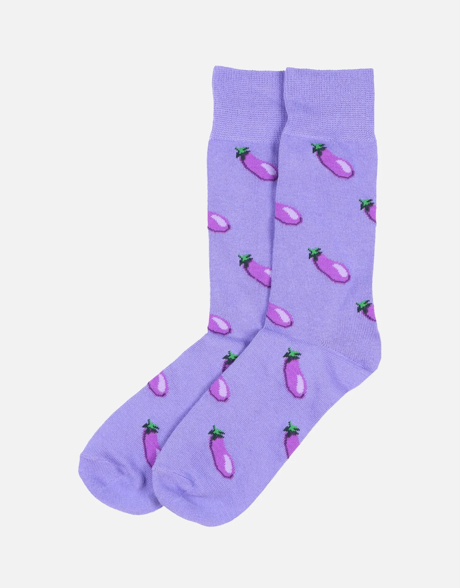 Egg Plant Pattern Dress Socks in Purple
