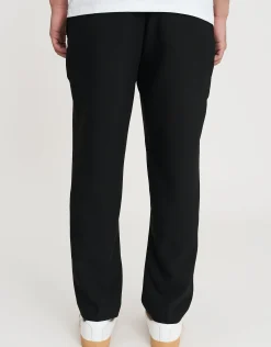 Elastic Waist Relaxed Fit Joggers in Black