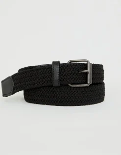Elastic Woven Belt in Black