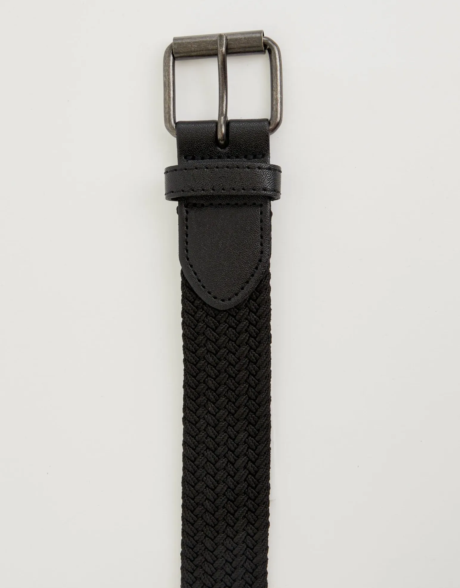 Elastic Woven Belt in Black