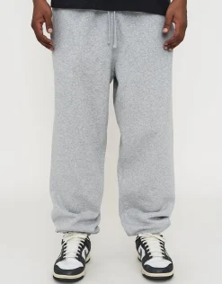 Essential Baggy Cuffed Track Pants in Grey Marle
