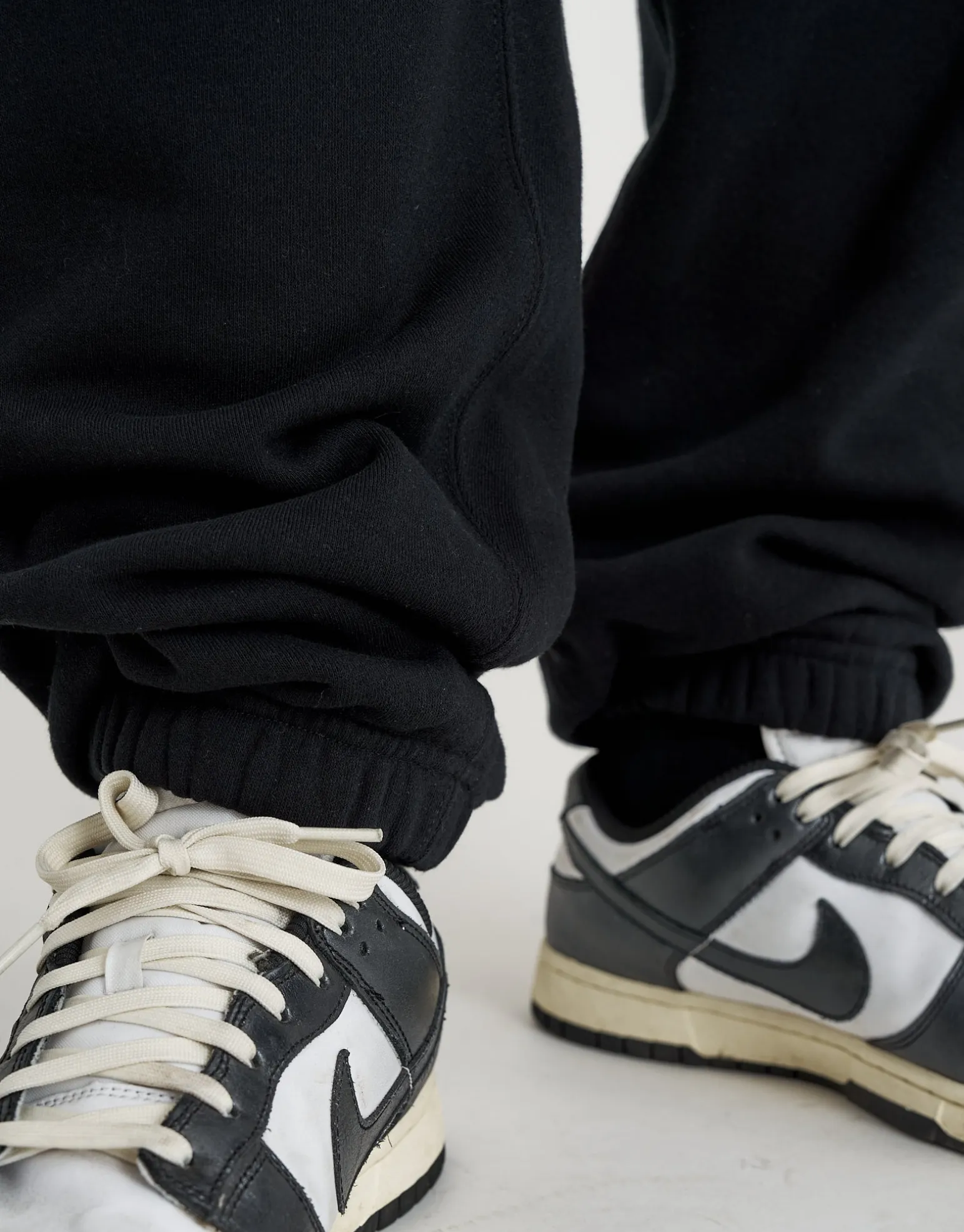Essential Baggy Cuffed Track Pants in Grey Marle