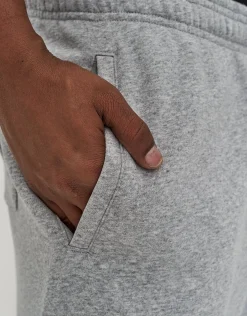 Essential Baggy Cuffed Track Pants in Grey Marle