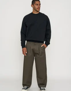Essential Oversized Crew Neck Sweat in Grey Marle