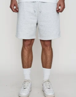 Essential Relaxed Fit Track Shorts in Snow Marle