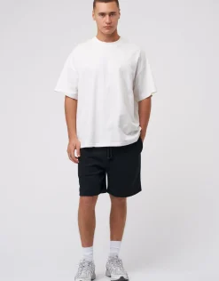 Essential Relaxed Fit Track Shorts in Snow Marle