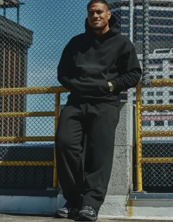 Essential Wide Track Pants in Moon