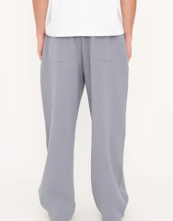 Essential Wide Track Pants in Slate