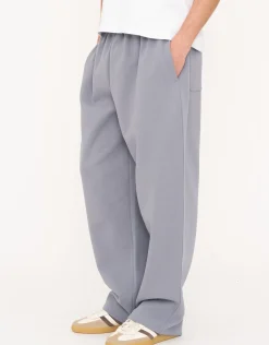 Essential Wide Track Pants in Slate