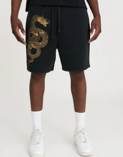 Eternal Baggy Track Shorts in Washed Black